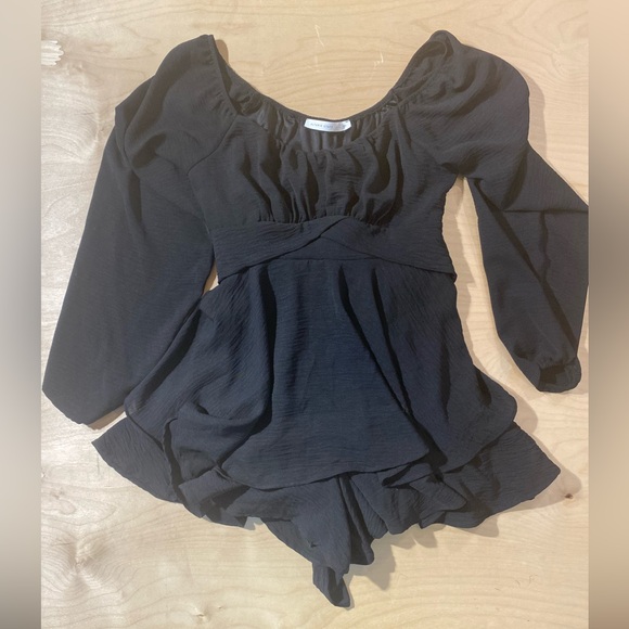 Altar'd State Black Ruffled Romper Medium (IG) - Picture 6 of 12
